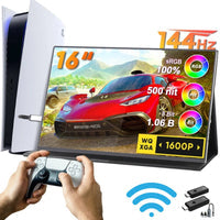 16” Wireless Gaming Portable Monitor | 2.5K 144Hz FHD IPS | Borderless | Magnetic Case & VESA | Built-in Speaker | Premium Aluminum Alloy Technical Support