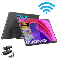 18.5” Wireless Portable Monitor FHD IPS USB-C HDMI with Kickstand & VESA | Built-in Speaker | Technical Support Line