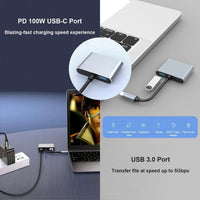 4 In 1 4K Dual Monitor HDMI Video Type-C Hub Docking Station USB C To Dual 4K HDMI MST Adapter With 2 HDMI USB 3.0 and PD