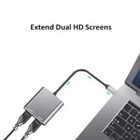 4 In 1 4K Dual Monitor HDMI Video Type-C Hub Docking Station USB C To Dual 4K HDMI MST Adapter With 2 HDMI USB 3.0 and PD