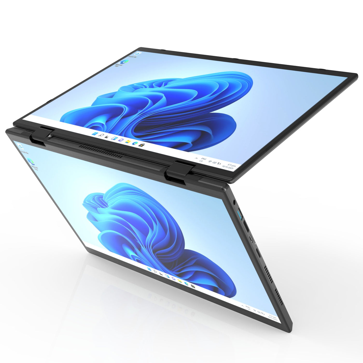 14'' IPS 2-in-1 Laptop 2.2K Dual Touch Screen 360° Flip Notebook Gary With Stand Keyboard (1 TB SSD/ 32 GB RAM) | Intel® N95 2.4G/5G WIFI | Windows 11 Pro Mouse